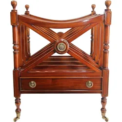 Casa Padrino Luxus Zeitungs & Magazin Trolley Mahagoni Massivholz Braun - Luxus Hotel / Kanzlei Einrichtung