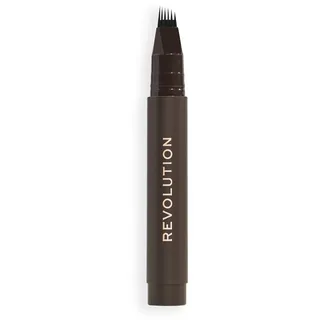 Revolution Beauty Revolution Instant Brow Pen, Präzisions-Applikator für Haarähnliche Striche, Langanhaltender Augenbrauenstift, Dunkles Braun, Tierversuchsfrei & Vegan, 1,8 ml
