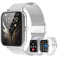 Betatree Smartwatch für Herren und Damen, mit Bluetooth-Anrufen, 4,6 cm (1,85 Zoll), digitale Fitness-Uhr, Schrittzähler, 120+, Sport, iOS, Android, Smartwatch mit Pulsmesser