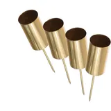 MARELIDA Stabkerzenhalter für Adventskranz Gesteck ohne Dorn Kerzenpick 4St