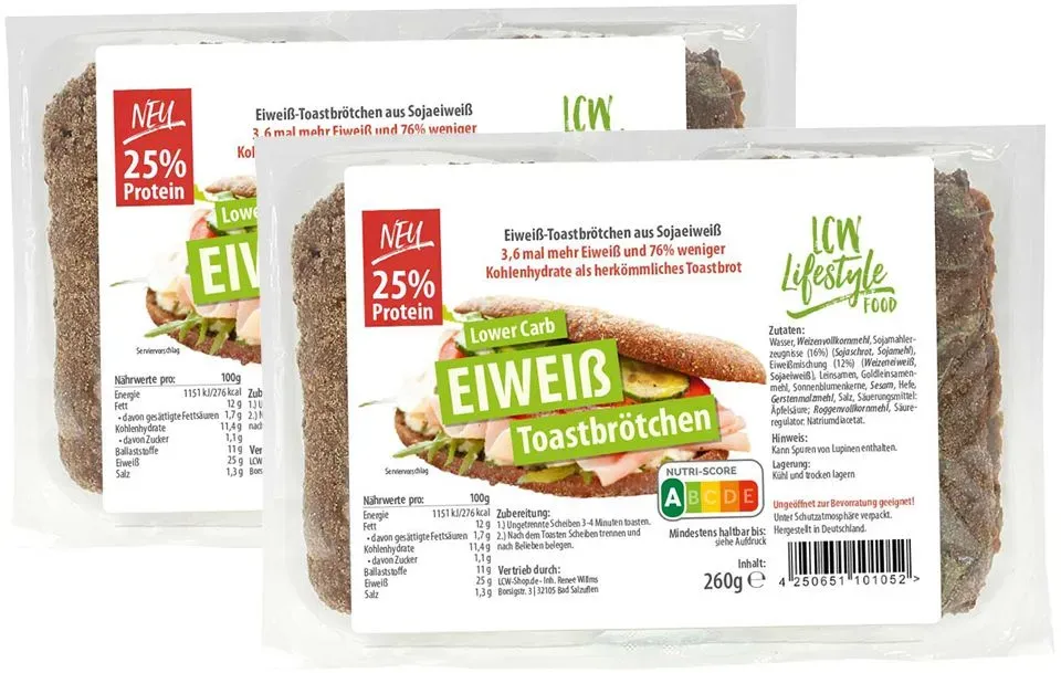 LCW Fertige Eiweiß Toastbrötchen