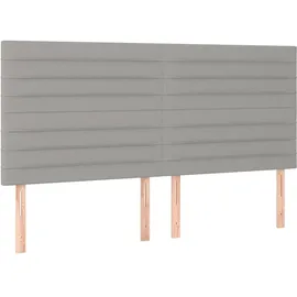 vidaXL Boxspringbett 180 x 200 cm Hellgrau