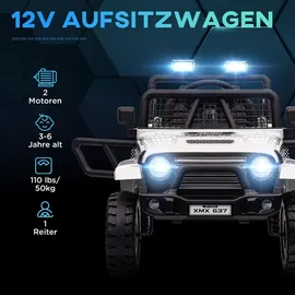 aiyaplay Kinder Elektroauto Geländewagen weiß (1-tlg)
