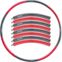 Grehom Hula Hoop Reifen Erwachsene Edelstahlkern 8 Segmente Hullahub Reifen zum Abnehmen für Anfänger + Fortgeschrittene [1,2 KG] inkl. eBook