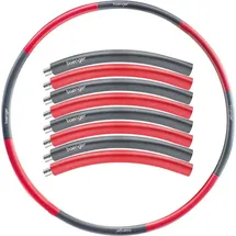 Grehom Hula Hoop Reifen Erwachsene Edelstahlkern 8 Segmente Hullahub Reifen zum Abnehmen für Anfänger + Fortgeschrittene [1,2 KG] inkl. eBook