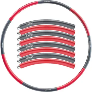 Grehom Hula Hoop Reifen Erwachsene Edelstahlkern 8 Segmente Hullahub Reifen zum Abnehmen für Anfänger + Fortgeschrittene [1,2 KG] inkl. eBook