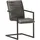 vidaXL Freischwinger Leder grau 2er Set