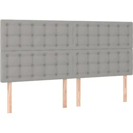 vidaXL Boxspringbett 180 x 200 cm Hellgrau