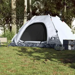 vidaXL Campingzelt 5 Personen Weiß Verdunkelungsstoff Quick Release