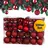 DEUBA Casaria® Weihnachtskugeln 100er Set Christbaumkugeln Weihnachtsbaumkugeln Weihnachtsbaumschmuck Christbaumkugeln Weihnachtsdeko Rot