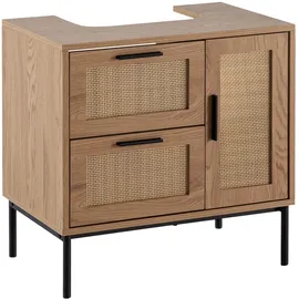 FineBuy Waschbeckenunterschrank FineBuy Badschrank 60x60x40cm Bad Unterschrank Schublade