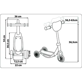 SpiderMan 3-Rad-Baby-Scooter Blau/Rot