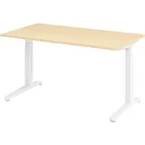 bümö Schreibtisch Serie-XB Ahorn / Weiß
