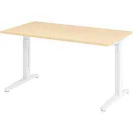 bümö Schreibtisch Serie-XB Ahorn / Weiß
