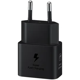 Samsung Schnellladegerät T2510 USB-C 25W mit Datenkabel, Schwarz