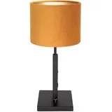 Steinhauer Tischleuchte Beistelllampe Schreibtischlampe Metall Stoff Drehschalter Gold
