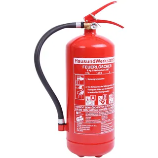 6 kg Pulver Feuerlöscher 12 LE mit Manometer (Dauerdrucklöscher GP-6X Instandhaltungsnachweis)