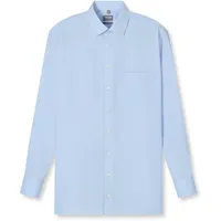 Olymp Businesshemd OLYMP "OLYMP Luxor, comfort fit, New Kent", Herren, Gr. 43, Normaler Arm, bleu, 100% Baumwolle, Hemden