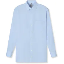 Olymp Businesshemd OLYMP "OLYMP Luxor, comfort fit, New Kent", Herren, Gr. 43, Normaler Arm, bleu, 100% Baumwolle, Hemden