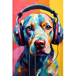 Leinwandbild DOGGY SOUND - bunt