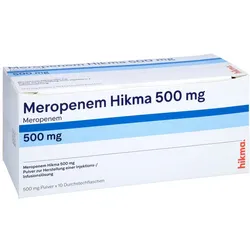 MEROPENEM Hikma 500 mg Plv.z.Her.e.Inj.o.Inf.-Lsg. 10 St