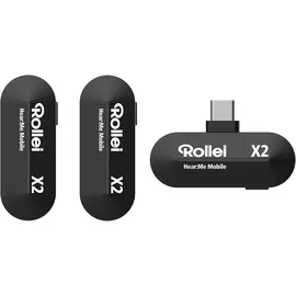 Rollei Hear:Me Mobile Lavalier Mikrofon Kabellos, Ansteckmikrofon USB C für iPhone 15/16/Andriod Typ-C Geräte, Professionelle Mikrofon