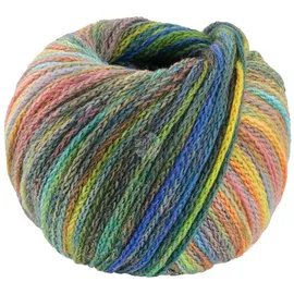 Lana Grossa Häkelwolle Cool Merino Blau/Gelb/Grün 50 g