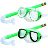 Huaqgu Schnorchelset für Kinder im Alter von 3-8 Jahren, Schnorchelmaske, Schwimmbrille mit Schnorchelschlauch, Tauchausrüstung