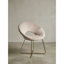 KADIMA DESIGN Esszimmerstuhl Neto Samtbezug beige