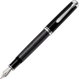 Pelikan Souverän M805 Stresemann Kolbenfüller schwarz/anthrazit/silber M (mittel), 1 St.