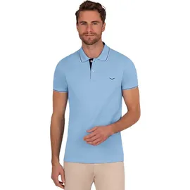 Trigema Poloshirt »TRIGEMA Slim Fit Polohemd«, (1 tlg.), blau