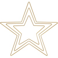 Rayher Metallformen Sterne, Box 3 Stück, Größen sortiert, gold,