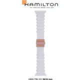 Hamilton - Code Breaker Band-set Kautschuk-weiss-36/22 H691.795.101 - weiß