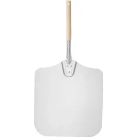 HENDI Pizzaschaufel eckig 405 x 760 mm Aluminium mit kurzem Holzgriff