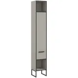 xonox.home Hochschrank Bagno 30x192x32 cm in Kaschmir und schwarz - Badmöbel Badezimmerkombination Badset - hochwertig verarbeitet schöner Blickfang stabile Konstruktion funktional