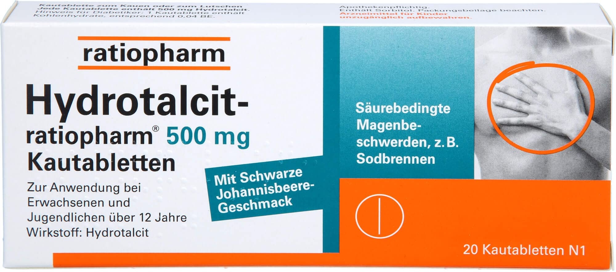 hydrotalcit-ratiopharm 500 mg kautabletten