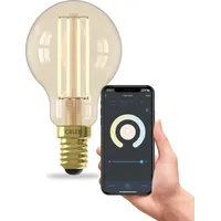 Calex Smart LED Lampe, E14, P45, Gold Filament, warmweißes