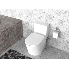K&H Sanitary Duschwell Duroplast WC-Sitz - Weiß Wrap Over