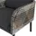 Mendler Poly-Rattan Garnitur HWC-P80, Lounge-Set Garten Stuhl, Tischkamin Bioethanol-Fire-Pit Alu Stoff 220g/m2 ~ dunkelgrau