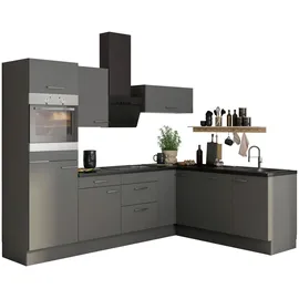 OPTIFIT Winkelküche L-Form 270 cm basaltgrau matt