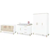 Pinolino Pinolino, Komplett-Babyzimmer, Kinderzimmer-Set 'Lumi' extrabreit gross, 3-tlg. (Kinderkleiderschrank)