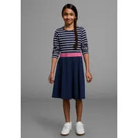 KangaROOS Jerseykleid in marine-geringelt-weiß | Gr.: 128/134