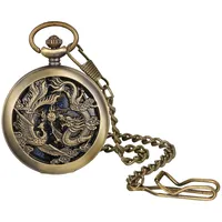 Lancardo Taschenuhr Unisex Automatisch Mechanisch Uhrwerk mit Halskette Vintage Style Automatikuhr Geburtstagsgeschenk