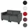 MCW Couch Kunstleder 2-Sitzer Dunkelgrau