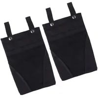 Happyyami 2stücke Fahrradkorb Vorne Schwarz Hängekorb Mit Schnappverschluss Korb-hängetasche Für Fahrrad Elektromobil-zubehör Multi-Taschen-Design Praktisch Für Aufbewahrung