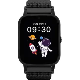Garett Kids Tech 4G BT 39 mm Kunststoffgehäuse Schwarz Klettverschluss Schwarz S