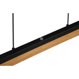 Trio Kerala 1-flg. 90 cm eckig schwarz matt / Holz