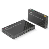 Lindy 70m Cat.6A TypeC & HDMI HDBaseT 3.0 KVM Extender (38346),