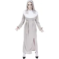 Funidelia | ZombieNonnen Kostüm für Damen Untoter, Halloween, Horror - Kostüm für Erwachsene & Verkleidung für Partys, Karneval & Halloween - Größe 3XL - Weiß