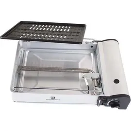 Kemper Smart BBQ tragbarer Gasgrill silber